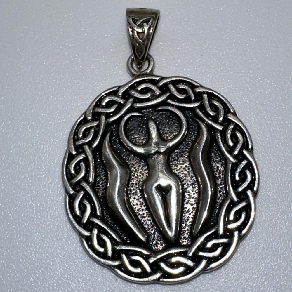 Nile River Goddess Egyptian .925 Sterling Silver Pendant by Peter Stone Jewelry